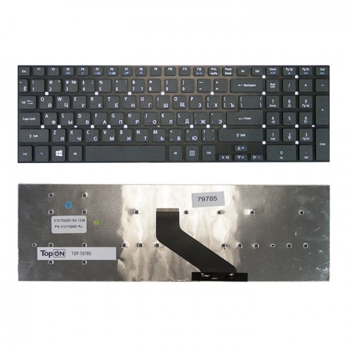 Клавиатура для ноутбука Acer Aspire 5830, 5755, E1-510, E1-510P, E1-522, E1-530 черная под рамку