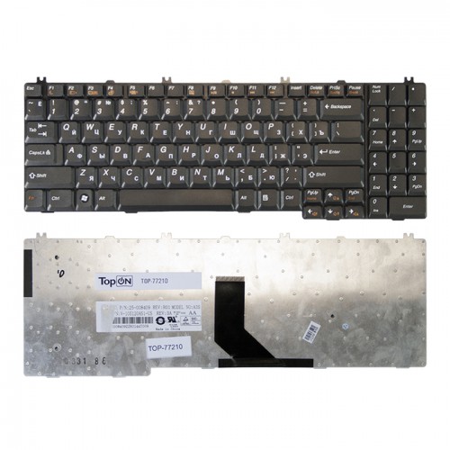 Клавиатура для ноутбука Lenovo G550, G555, B550, B560, V560  черная P\N: 25-008409