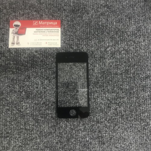 Стекло дисплея для Apple iPhone 4/ 4S черный