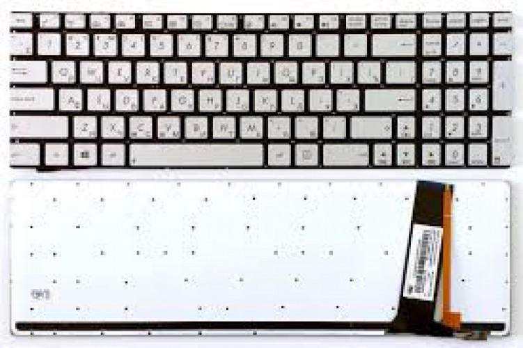Клавиатура для ноутбука Asus G56, N56, N76, R500, R505, Zenbook U500VZ Series черная без рамки