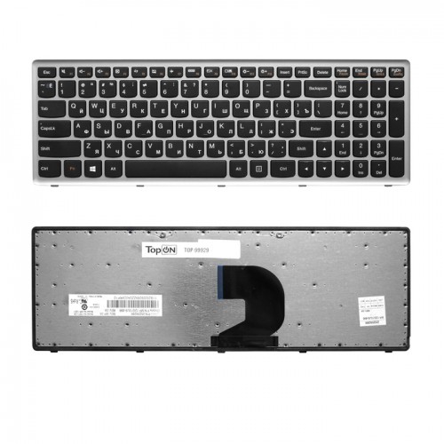 Клавиатура для ноутбука Lenovo P500, Z500 IdeaPad Series. Черная, с серой рамкой.