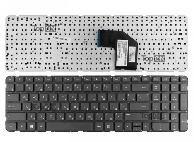 Клавиатура для ноутбука HP Pavilion G6-2000, G6-2100, G6-2200, G6-2300 Series. Черная, без рамки.