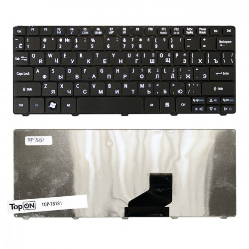 Клавиатура для ноутбука Acer Aspire One 532H, D260, PAV8, Happy2, eMach350 черная, P/N: PK130AE3007