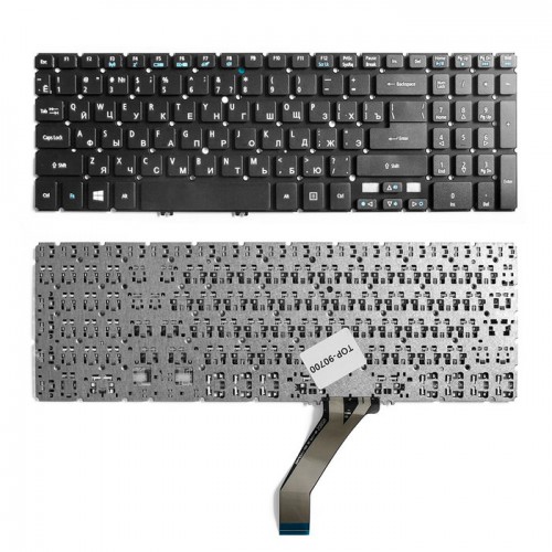 Клавиатура для ноутбука Acer Aspire V5 Series черная, без рамки, P\N: MP-11F5