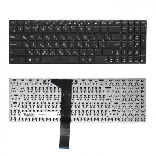 Клавиатура для ноутбука Asus X550C, K550, X550V, A550C, A550VB, Y581C, X550. Черная, плоский Enter,