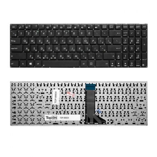 Клавиатура для ноутбука Asus X551CA, X551MA черная без рамки P/N: 0KNB0-612GRU00