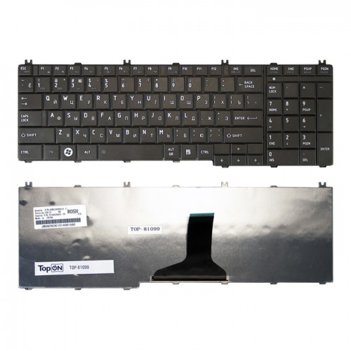 Клавиатура для ноутбука Toshiba C650, L650, L660, L755 черная, P\N: V151231AS1
