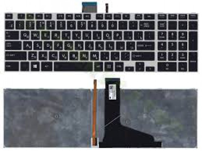 Клавиатура для ноутбука Toshiba Satellite S50 S50-A L50 (черная с рамкой, с подсветкой) P\N: 0KN0-C3