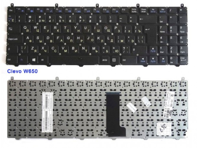 Клавиатура для ноутбука DNS 0170726 Черная, W650SR